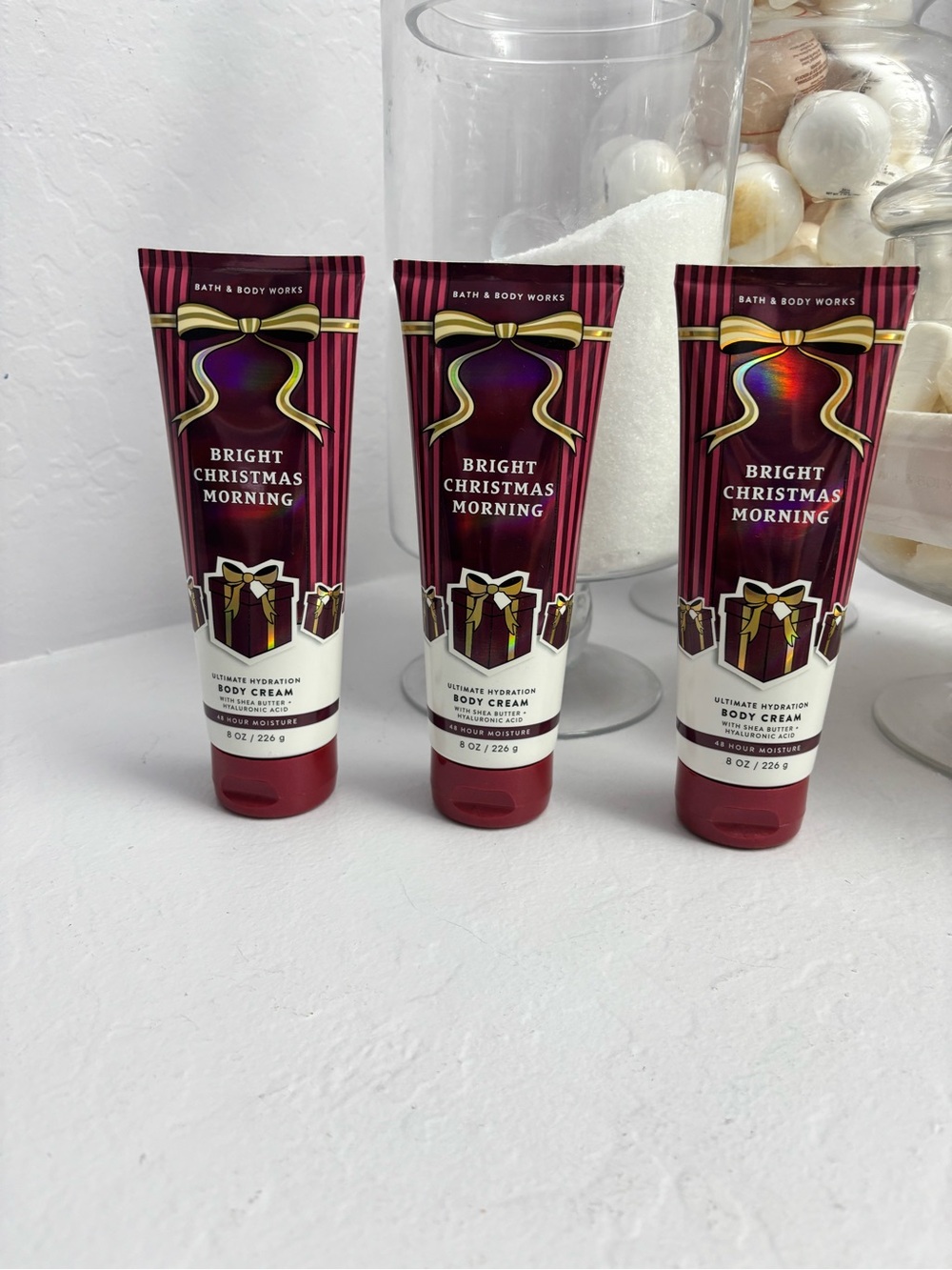 3 Bath & Body Works Bright Christmas Morning Cream NWT